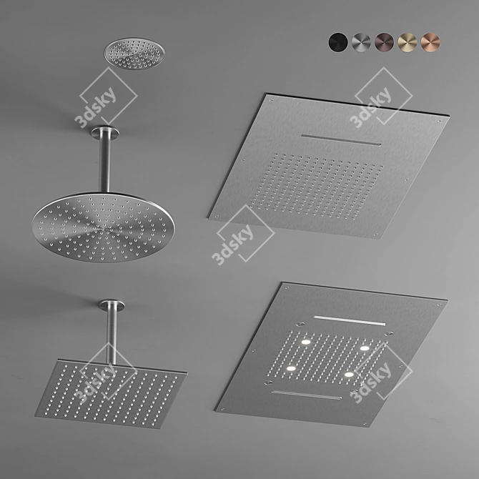 CEA Sleek Shower Heads 3D model image 1