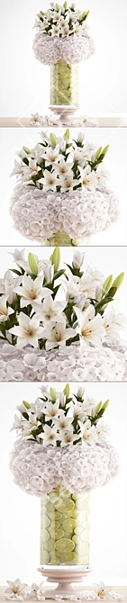 Citrus Bouquet with White Flowers 3D model image 2