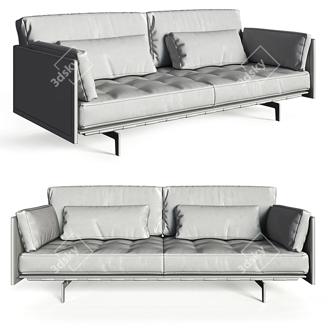 Poltrona Frau Sofa Clayton 1470 3D model image 3