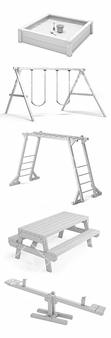 Playful Paradise: Courtyard Collection 3D model image 3