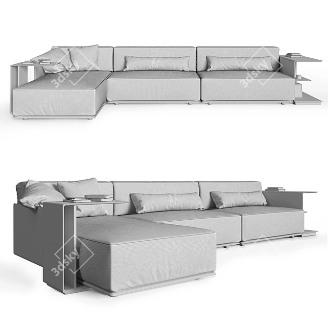 Luxurious Cassiopea Sofa: Poltrona Frau's Finest 3D model image 3