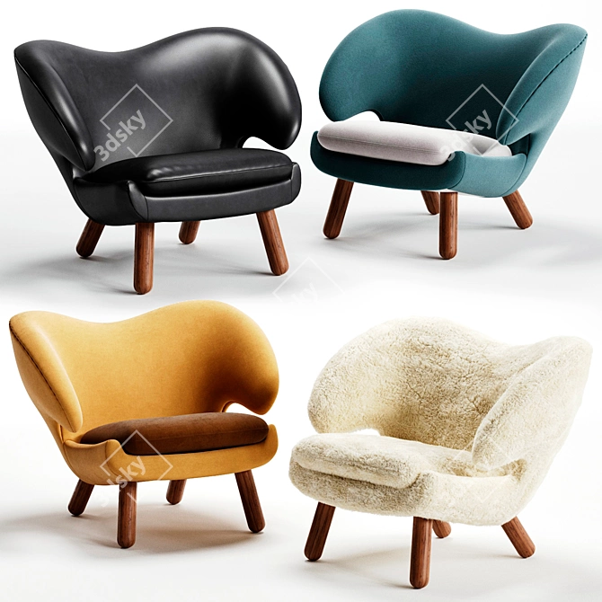 Modern Pelican Chair: Finn Juhl 3D model image 1