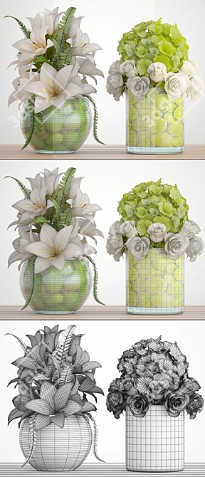 Citrus Delight Bouquet 3D model image 3