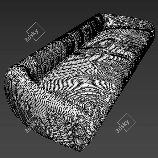 Italian Elegance: Baxter Fold Sofa 3D model image 3