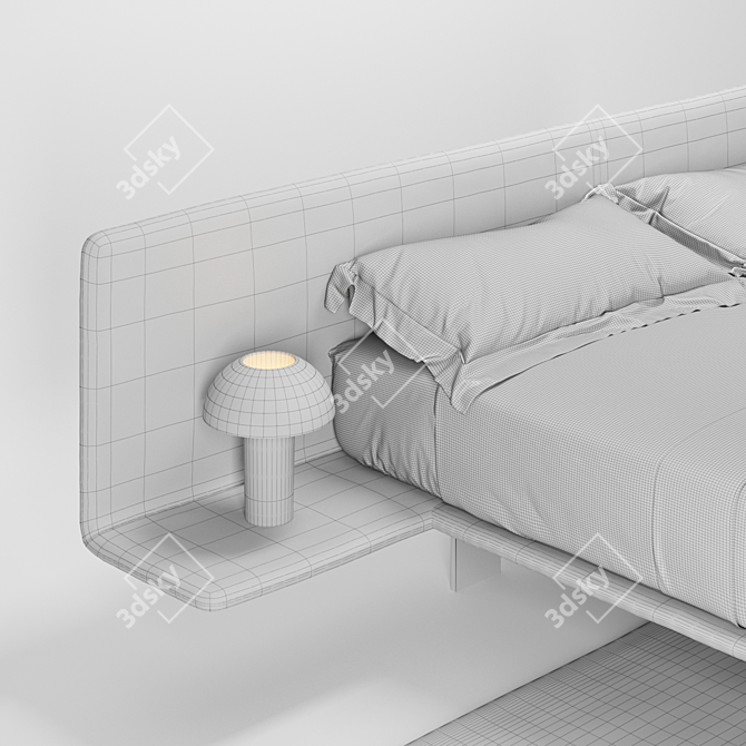 Filo Modern Bed by Pianca 3D model image 2