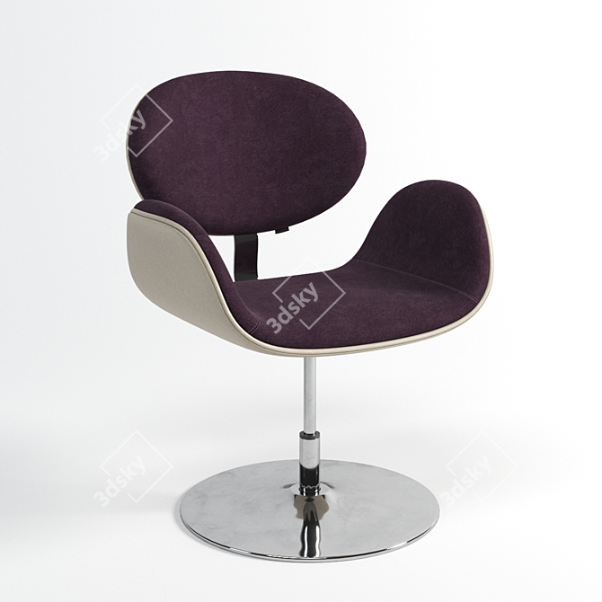 Tulipa Textured Armchair 3D model image 1