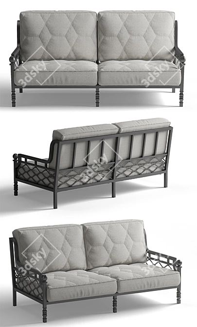 Modern Outdoor Legardo Sofa 3D model image 2