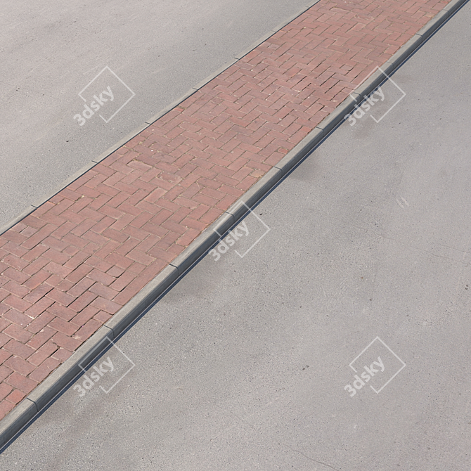 Urban Walk: Premium Sidewalk Package 3D model image 3