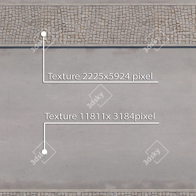 Pristine Sidewalk Set 3D model image 2