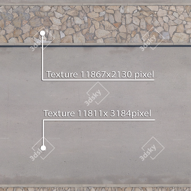 Versatile Sidewalk 9: Plitka, Doroga, Bordyurny Kamen 3D model image 2