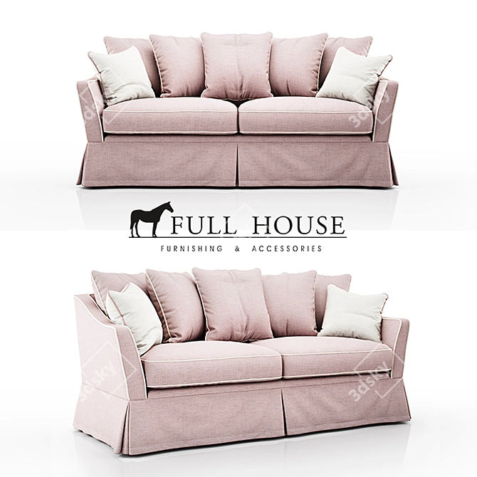 Classic Provance Sofa 3D model image 1