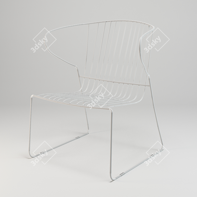 Bolonia Junior - Colorful Steel Armchair 3D model image 2