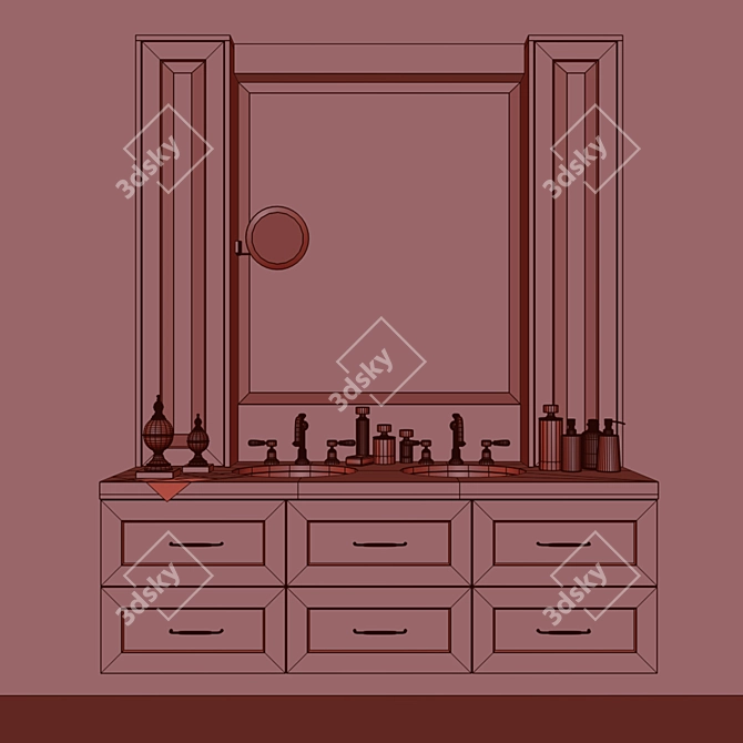 Stylish Furniture Set 3D model image 2