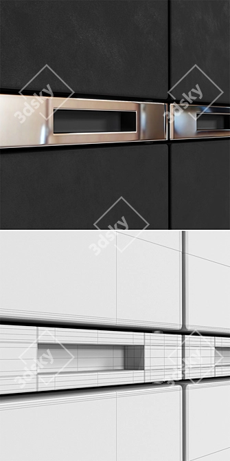 Sleek Poliform Bangkok Cabinet 3D model image 3