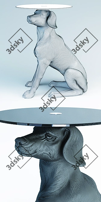 Charming Canine Side Table by Kare Designs 3D model image 3