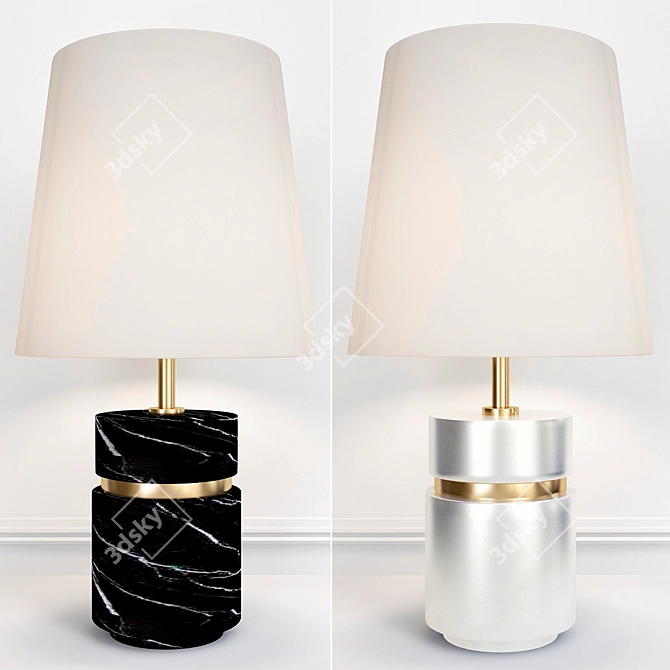Modern Kara Mann Band Short Table Lamp 3D model image 1
