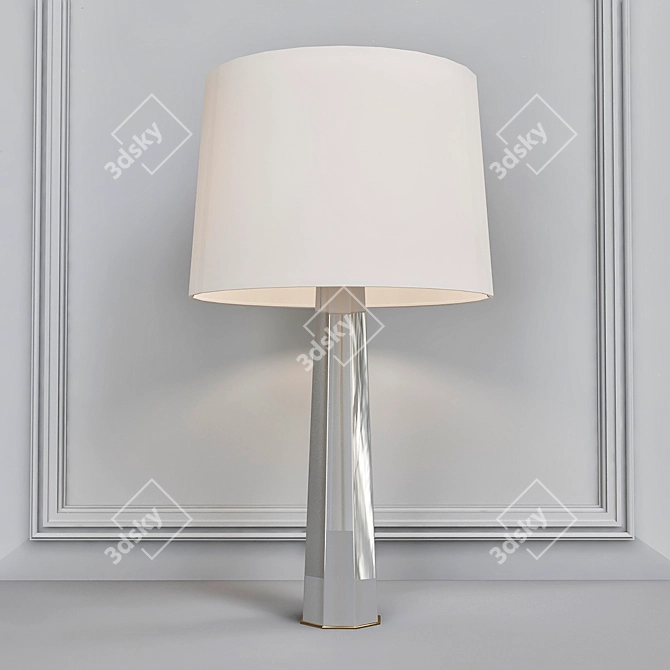 Elegant Baker Facet Table Lamp 3D model image 1