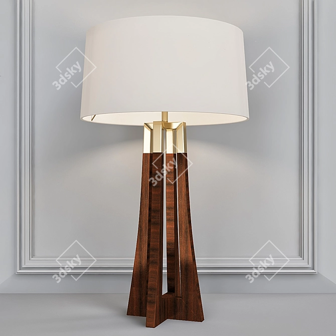 Sophisticated Baker Moderne Table Lamp 3D model image 1