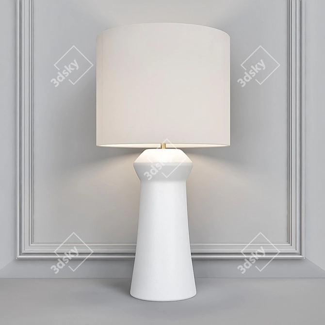 Elegant Baker Pacific Table Lamp 3D model image 1