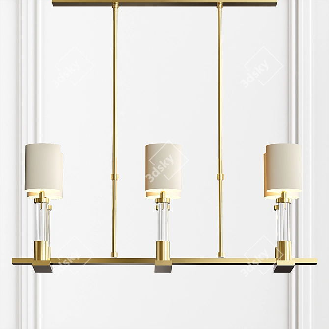 Baker Trianon Ceiling Light: Elegant Illumination for Your Space 3D model image 1