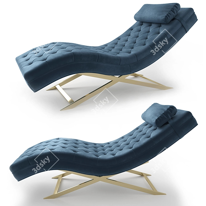 Elegant Safavieh Monroe Chaise 3D model image 1