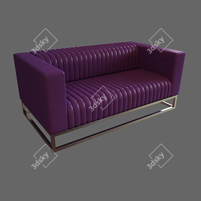 Sleek Office Sofa 3D model image 1