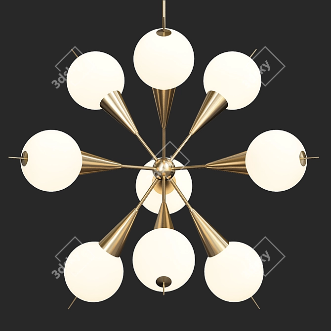 Twelve Globe Chandelier: Limited Edition 3D model image 1
