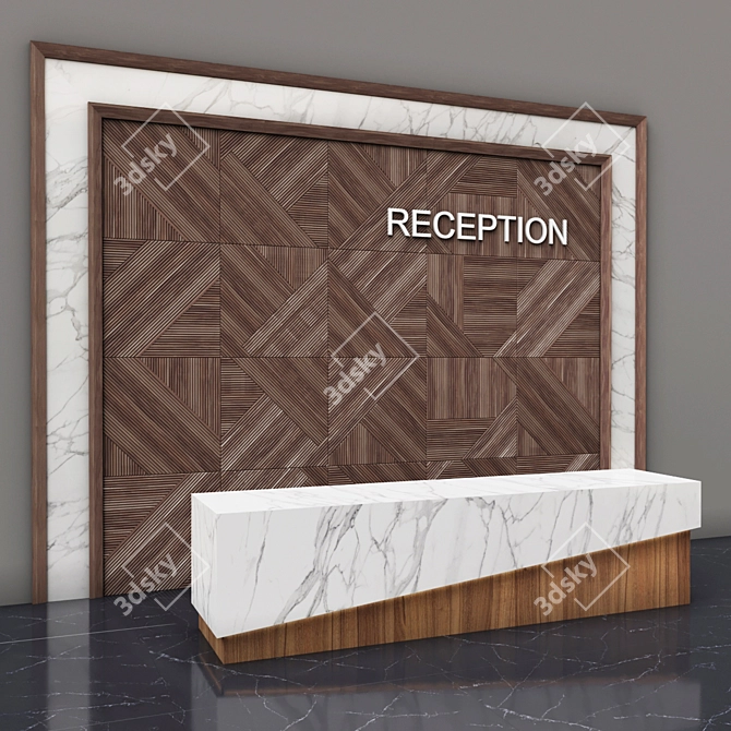 Reception + Wall Panel / Ресепшн + 3д панель Emmemobili

Title: Modern Reception with 3 3D model image 2