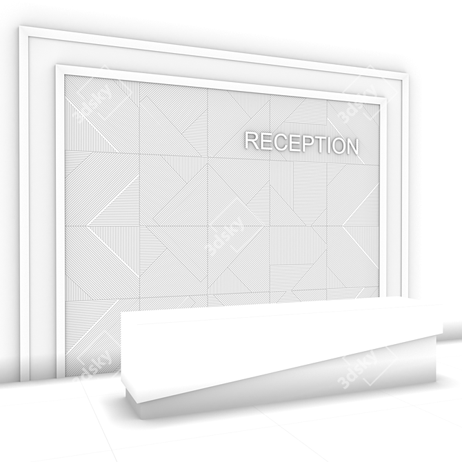 Reception + Wall Panel / Ресепшн + 3д панель Emmemobili

Title: Modern Reception with 3 3D model image 3
