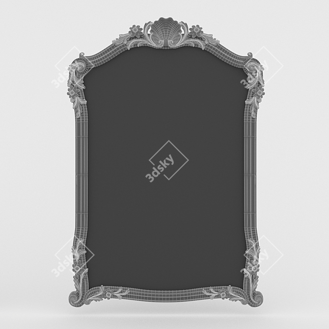 Romano Home Olivia Mirror: Elegant Sculptural Design 3D model image 3