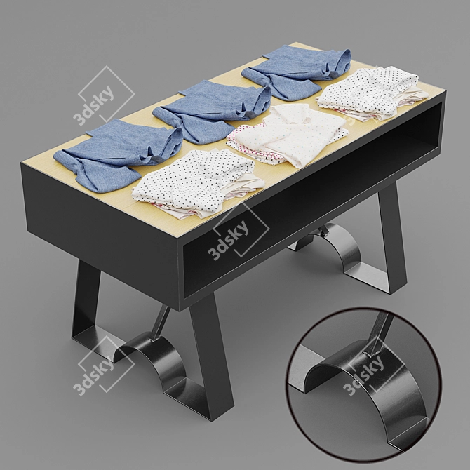 Stylish Display Table for Clothing Store 3D model image 1