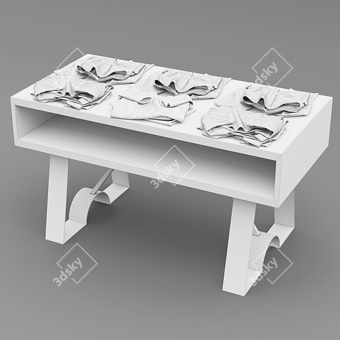 Stylish Display Table for Clothing Store 3D model image 3
