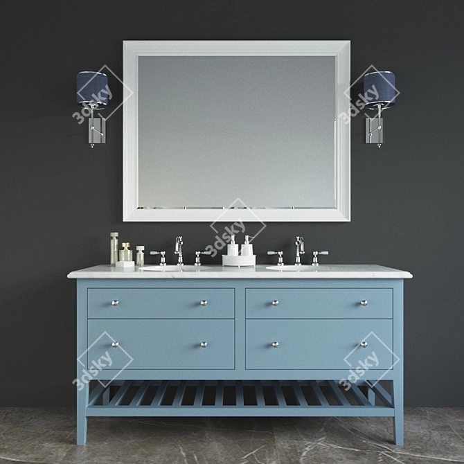 Modern Washbasin | Stylish Design | Durable Material 3D model image 1
