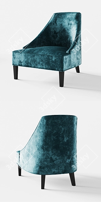 Eichholtz Chair Dulwich: Modern Elegance in Aegean Tones 3D model image 2