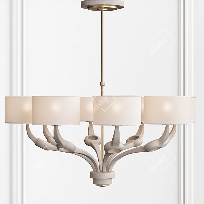 Elegant Anneau Chandelier 3D model image 1