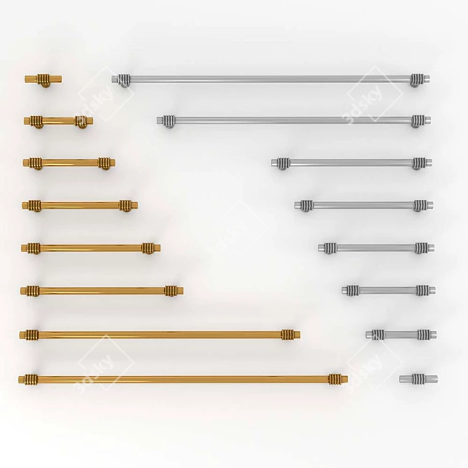 Vintage-Style Railing Handle 3D model image 1
