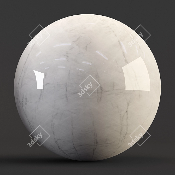 Marble Elegance White & Black 3D model image 3