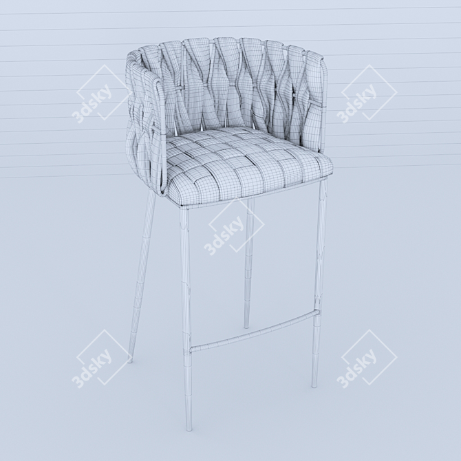 Yellow Cheerio Bar Stool: Modern Style, Sturdy & Stylish 3D model image 3