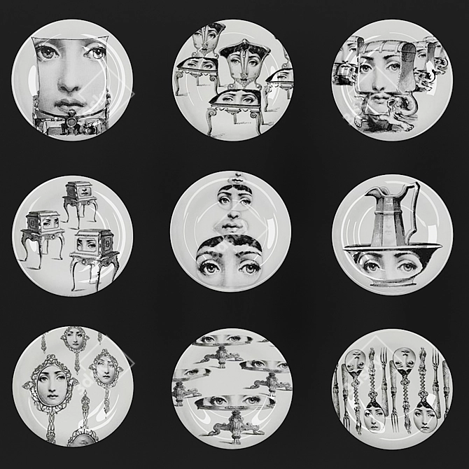 Lina Cavalieri Decorative Plate 3D model image 1