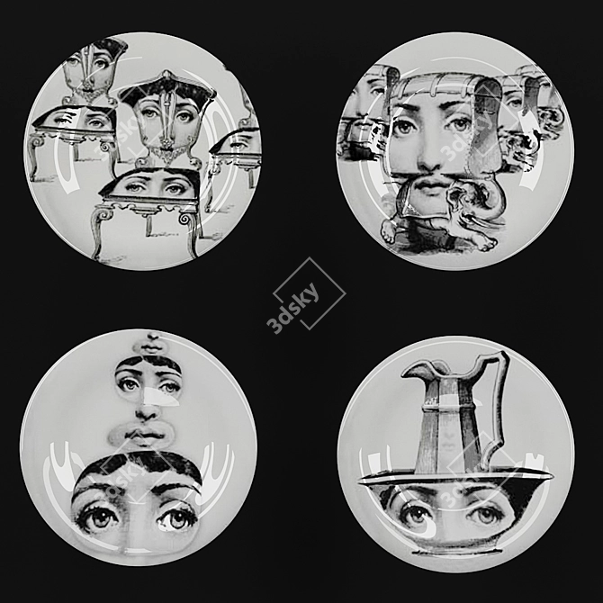 Lina Cavalieri Decorative Plate 3D model image 2