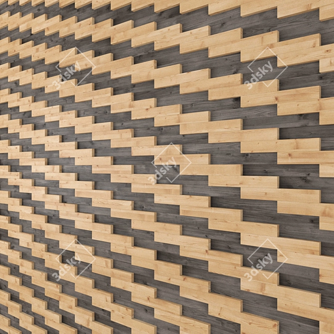 Wooden Wall Panel | 2500x4000mm 3D model image 2