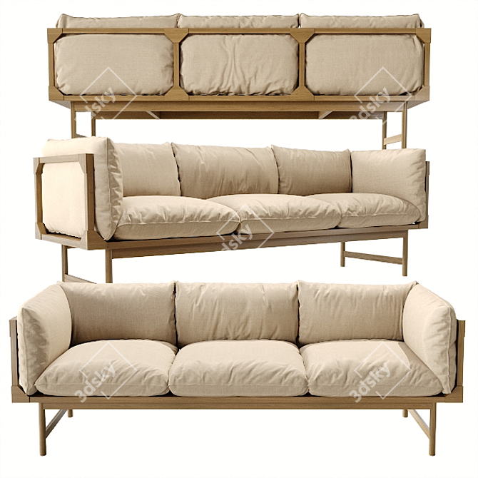 Garsnas-Bleck: Elegant and Versatile Sofa 3D model image 1