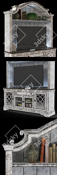 Sleek TV Stand 3D model image 2
