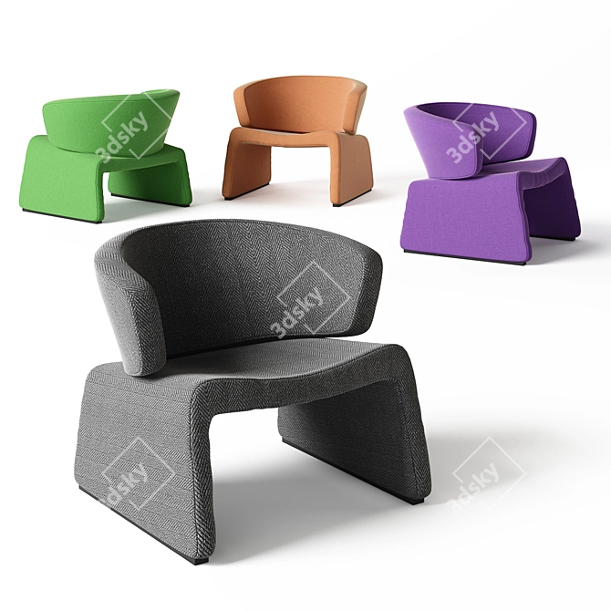 Bontempi Casa Pupa Contemporary Armchair 3D model image 1