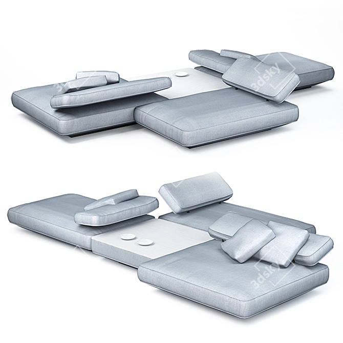 Agio Paola Lenti 3-Seater Sofa 3D model image 2