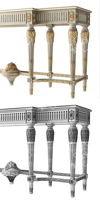 Sleek Mesh Console - Salda 7873 3D model image 3