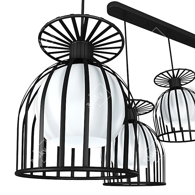 Elegant Suspended Light Fixtures 3D model image 2