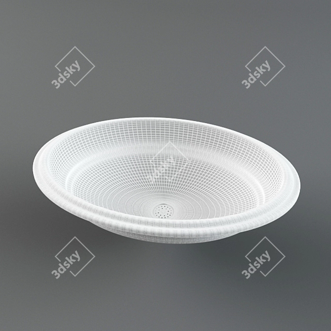 Elegant Vitra Wash Basin 3D model image 3