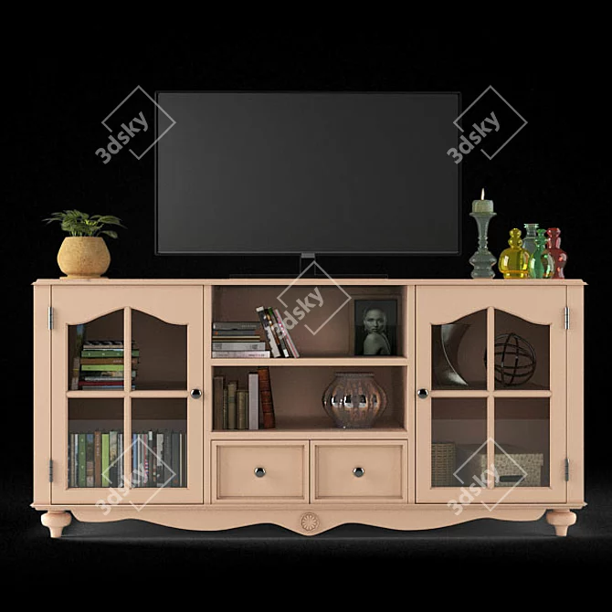 Luetta 52" TV Stand with Stylish Design 3D model image 1