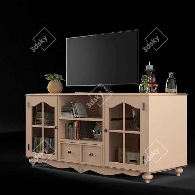 Luetta 52" TV Stand with Stylish Design 3D model image 2
